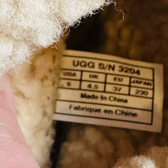 UGG Australia vtg y2k Lynnea Chestnut Brown Studded Wood Clog Sherpa Lined Boot - Picture 7 of 7